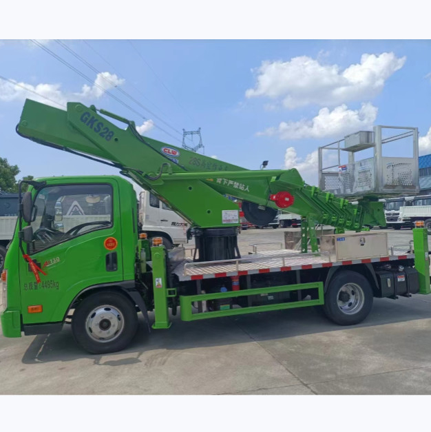 Caminhão de plataforma de trabalho aéreo com direção esquerda ou direita com tamanho de balde de 1000x700x1250 mm