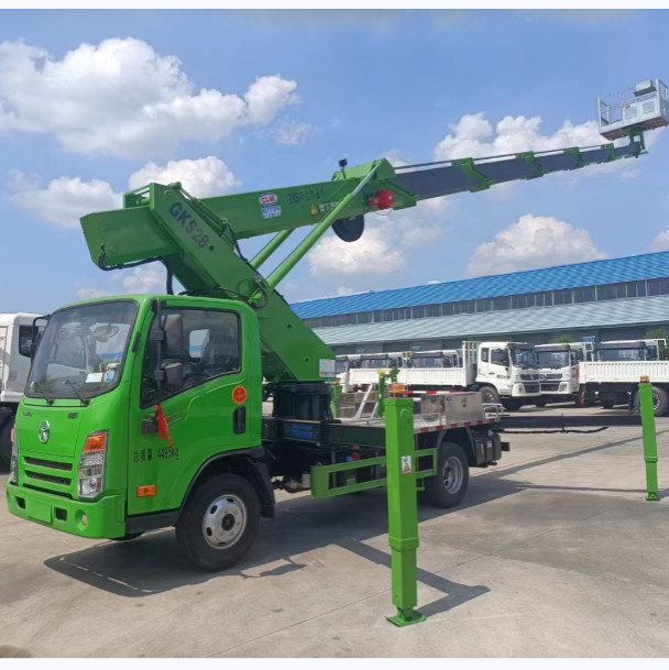 Caminhão de plataforma de trabalho aéreo com direção esquerda ou direita com tamanho de balde de 1000x700x1250 mm