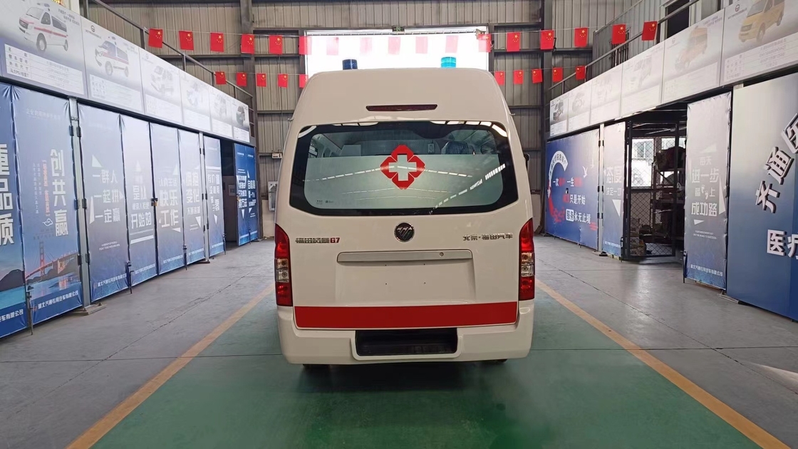 Veículo de ambulância 130 km/h Velocidade máxima Veículo clínico móvel com suspensão dianteira/atrás de 1320/1160 mm