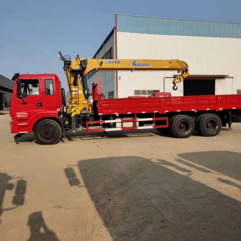 6*4 Boom Dongfeng caminhão telescópico recto guindaste montado para necessidades de elevação pesada