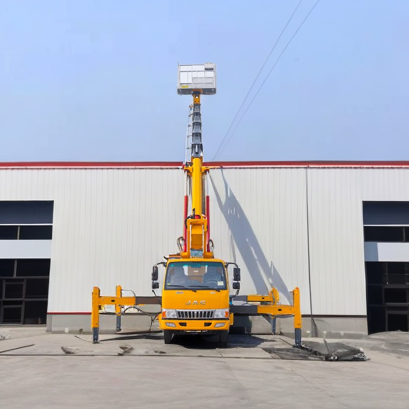 Caminhão de plataforma aérea remoto/manuais com detector de nível 1000kg peso de elevação combustível diesel