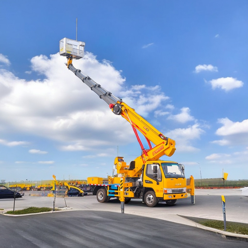 Caminhão de plataforma aérea remoto/manuais com detector de nível 1000kg peso de elevação combustível diesel