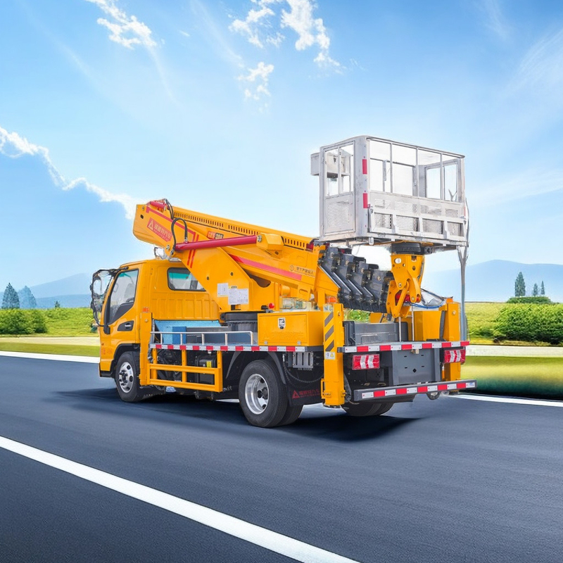 Caminhão de plataforma aérea remoto/manuais com detector de nível 1000kg peso de elevação combustível diesel