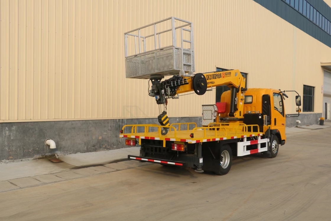Caminhão de plataforma aérea telescópica de 21 metros HOWO Brand Boom Lift Cherry Picker Truck