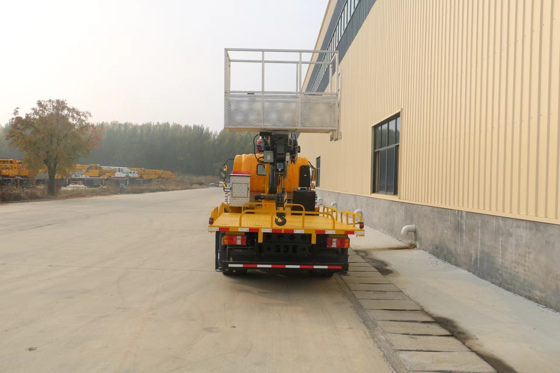 Caminhão de plataforma aérea telescópica de 21 metros HOWO Brand Boom Lift Cherry Picker Truck