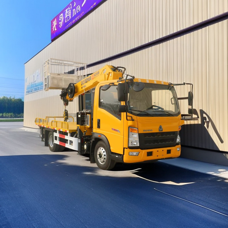 4955kg Peso 4x2 Drive Aerial Work Platform Truck com 21M Telescopic Boom