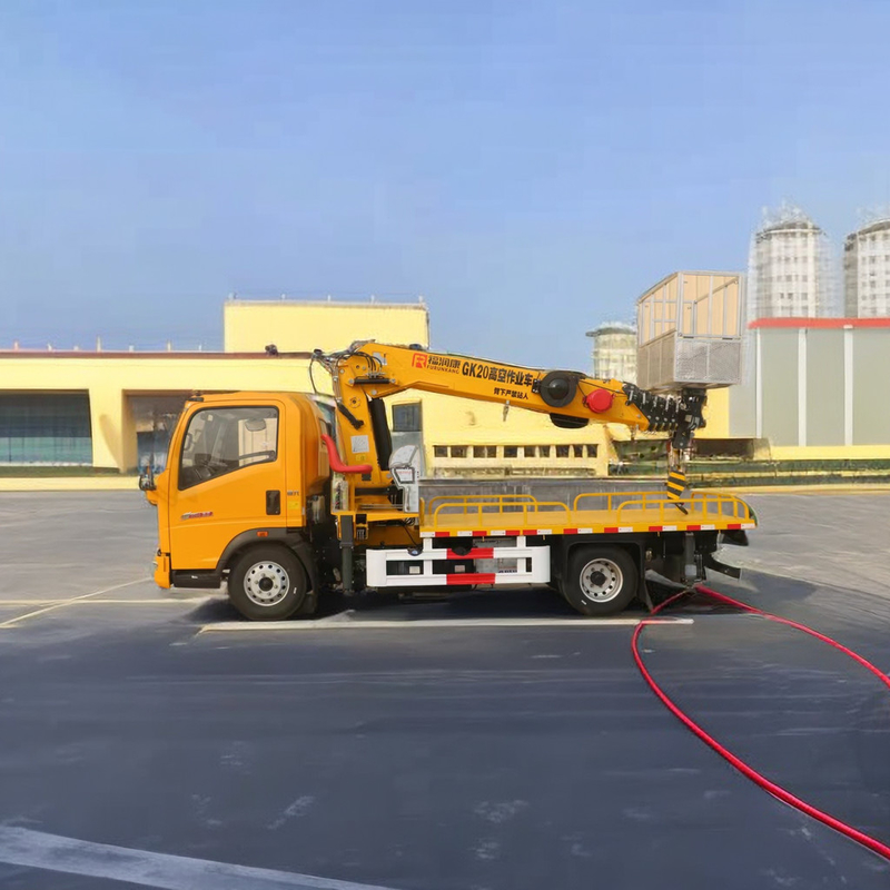 4955kg Peso 4x2 Drive Aerial Work Platform Truck com 21M Telescopic Boom