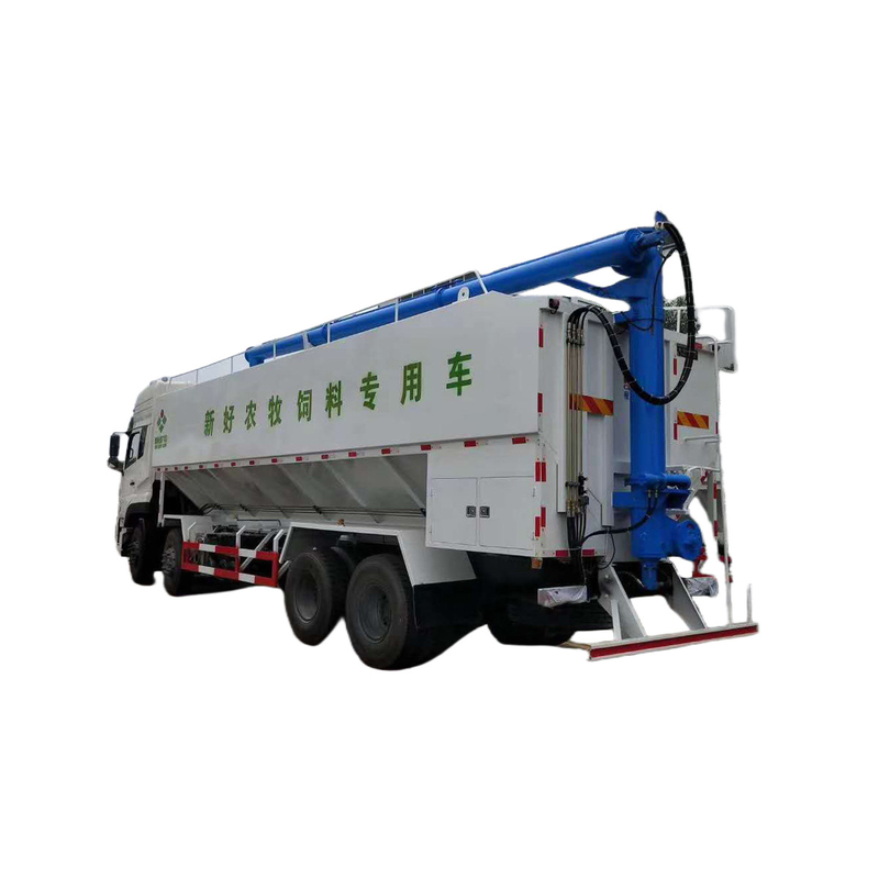 Caminhão de transporte de alimentos para animais de Dongfeng 7700*2500*3550mm Euro 5 Caminhão de descarga de alimentos para animais a granel