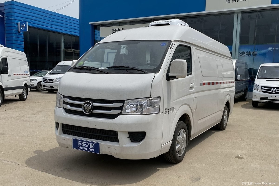 Rodas manuais de Van 4 da sala fria de Mini Refrigerated Truck Aluminum Alloy do motor de gasolina de 1 toneladas