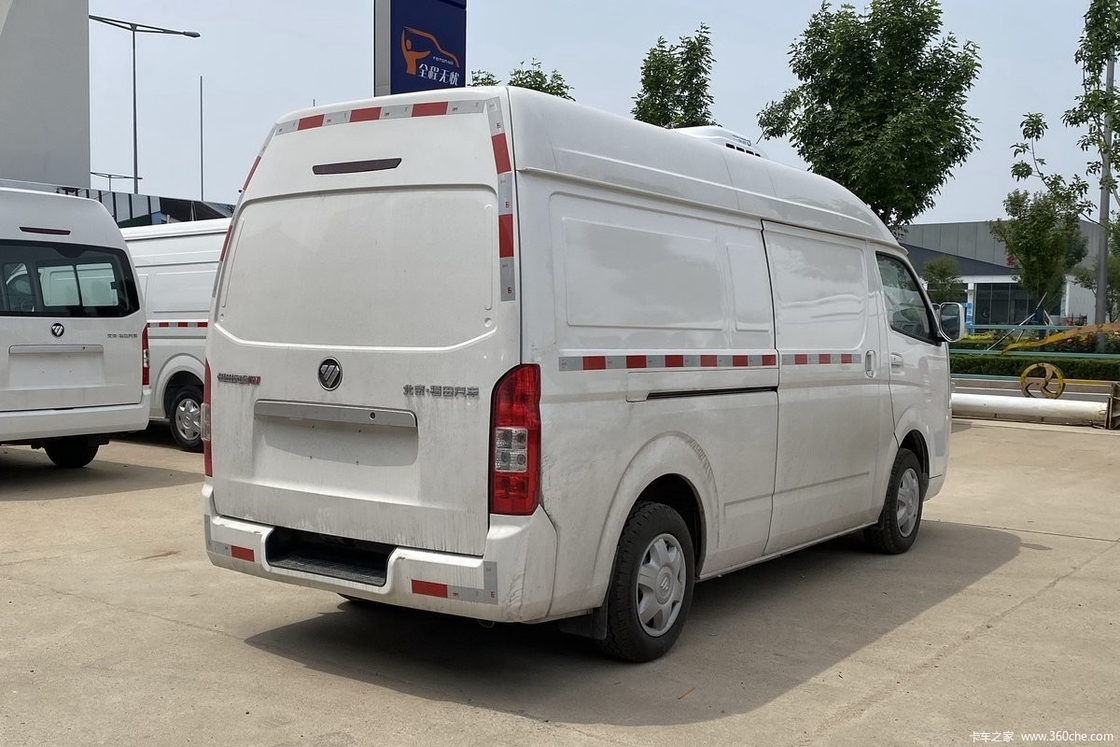 Rodas manuais de Van 4 da sala fria de Mini Refrigerated Truck Aluminum Alloy do motor de gasolina de 1 toneladas