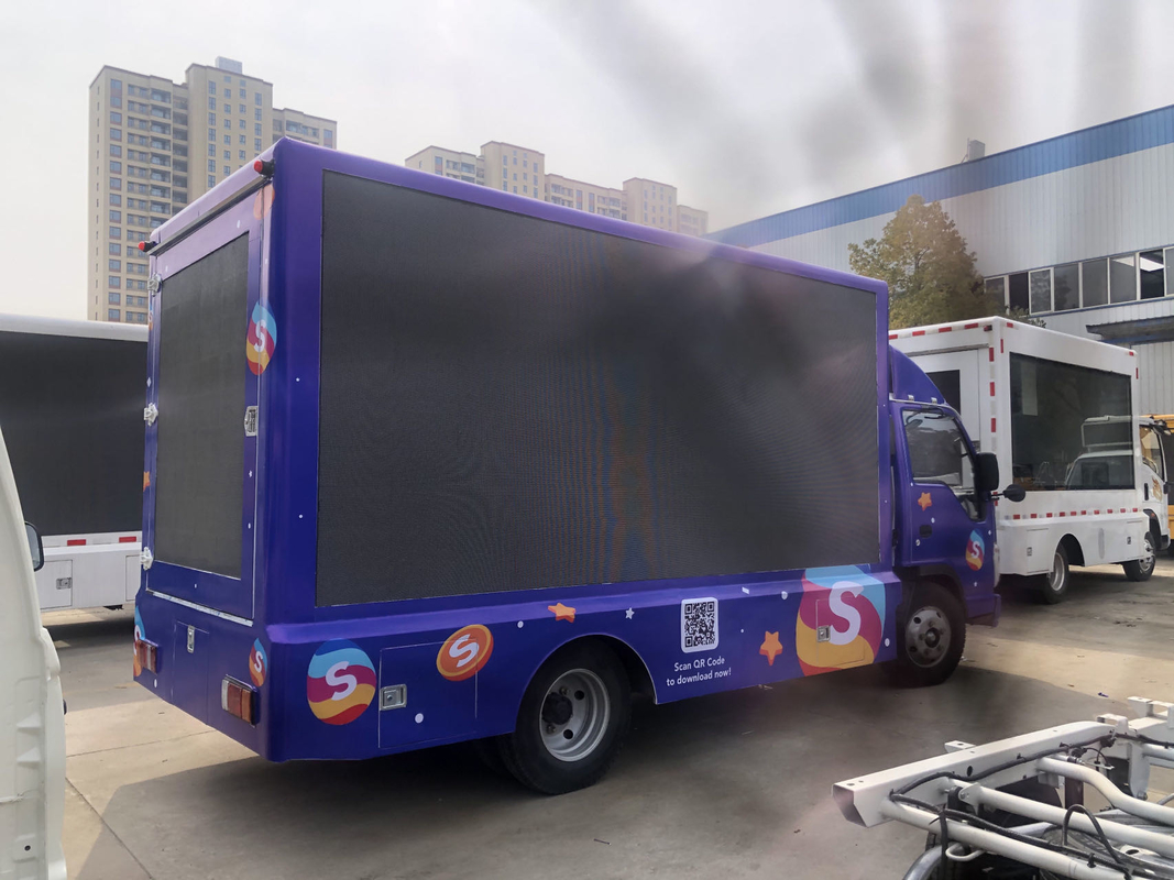 P4 5 6 Isuzu Mobile LED Display Truck 4X2 95km/H Mini Truck móvel