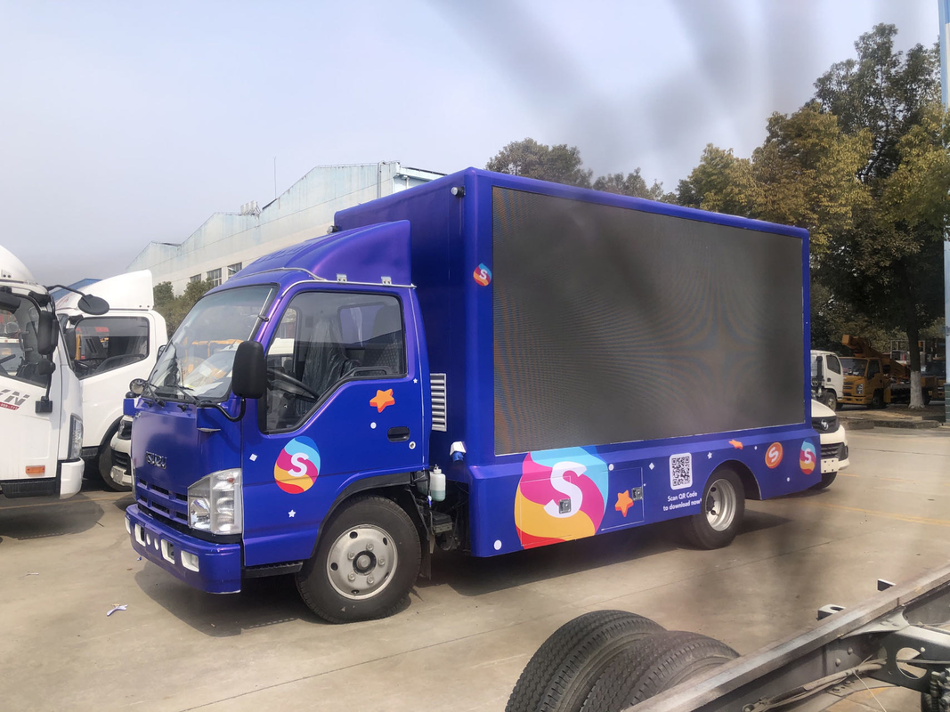P4 5 6 Isuzu Mobile LED Display Truck 4X2 95km/H Mini Truck móvel