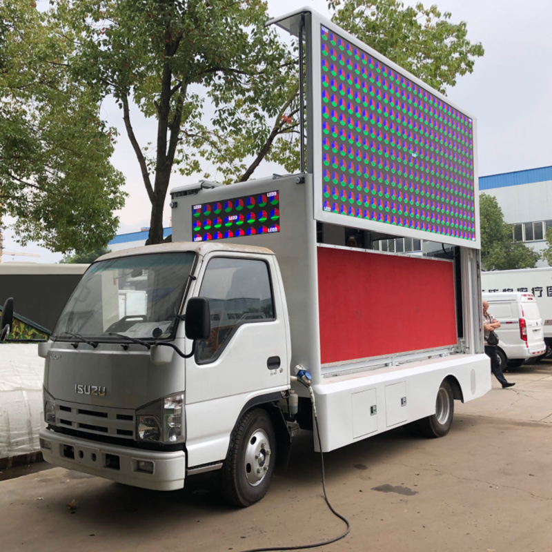 Isuzu 4*2 Euro 5 Led Display Box Caminhão Móvel Led Screen Panfletos Caminhão Publicitário Led Caminhão Para Venda