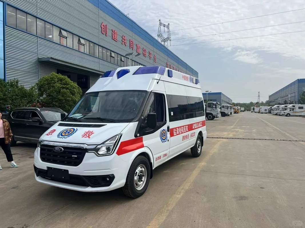 Ford Customization Ambulance Car Veículo 4x2 Ambulance Car Transit V348 PRO Monitoramento UTI Ambulância de emergência Van