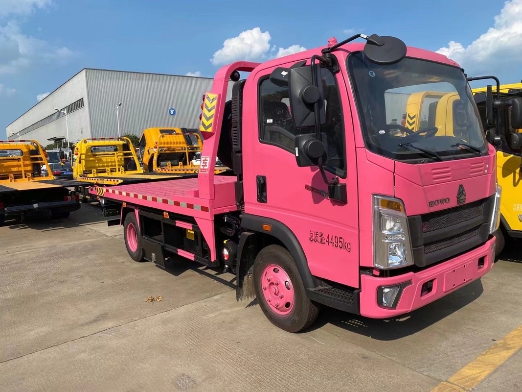 SINOTRUK HOWO 4x2 3 a 5 toneladas de carro de reboque de carga leve para reboque caminhão de resgate rodoviário veículo de recuperação para venda